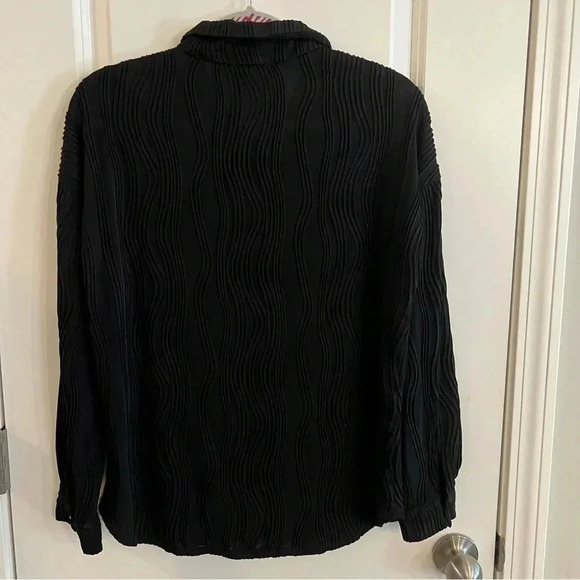 Kaleigh blouse medium black ribbed STITCH FIX - Picture 2 of 4